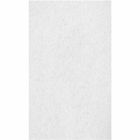 GENUINE JOE Polishing Floor Pad - 14in x 28in - White, 5PK GJOH8066